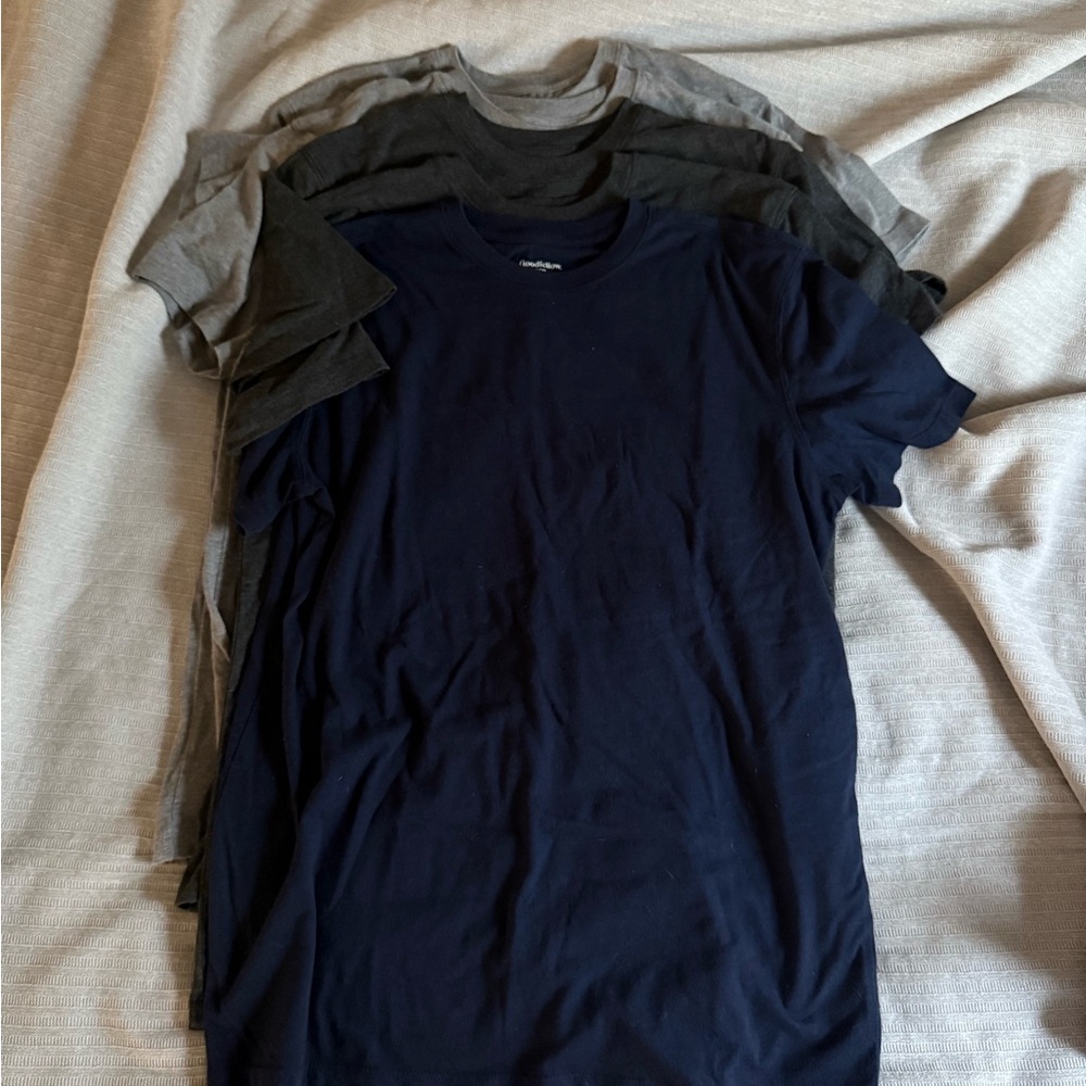 Goodfellow & Co Men's Short Sleeve Tee Set - Navy, Gray, Black
